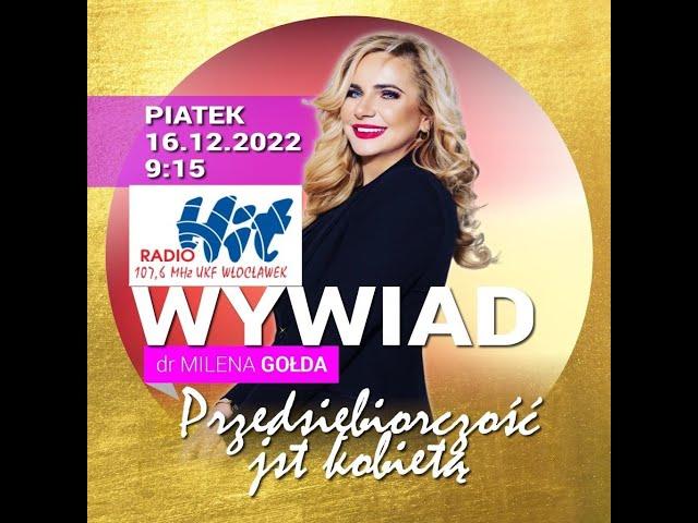 Wywiad z dr Milena Gołda, Radio Hit (Włocławek) 16/12/2022 9:15