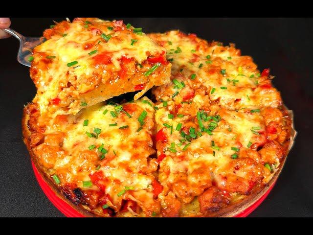 Better than pizza! Simply prepare 3 grated potatoes! I make this casserole every weekend!