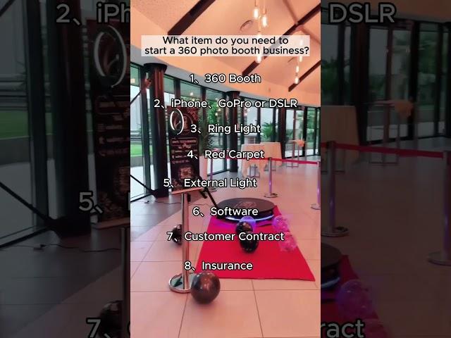What items do you need to start a 360 photo booth business?