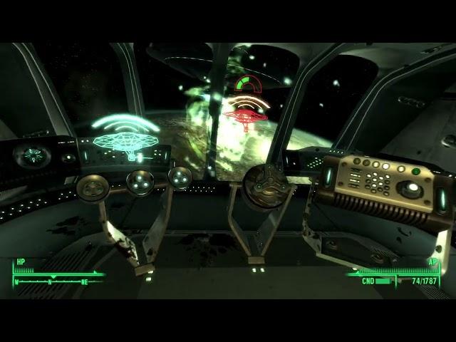 Final Alien Space Ship Boss Fight - Mothership Zeta DLC - Fallout 3