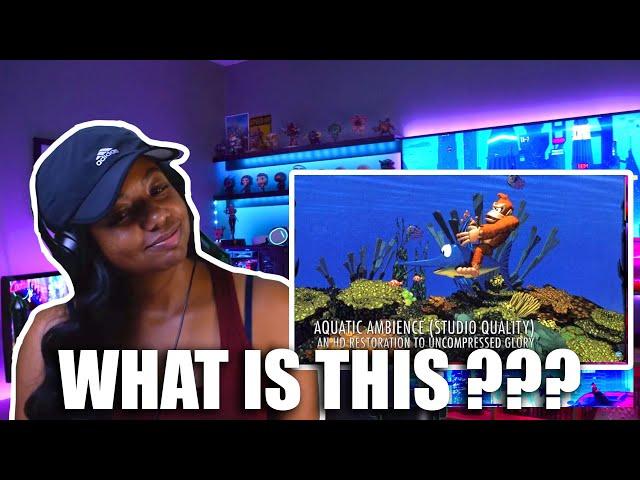 Non- Gamer Girl Reacts To Donkey Kong Country -Aquatic Ambiance