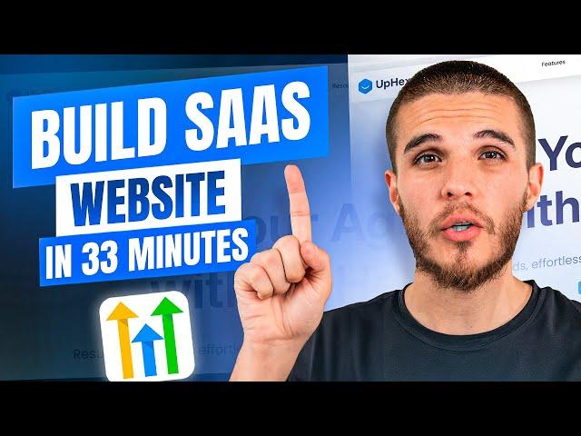 Build A GoHighLevel SaaS Website (in 33 minutes)