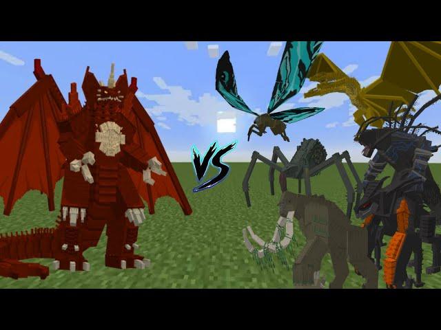 Destroyah VS All Kaiju (Kaiju Battle) | Pertarungan Kaiju Minecraft