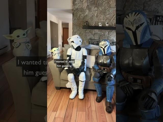 Trooper Mom and Grogu watch The Mandalorian Episode 4