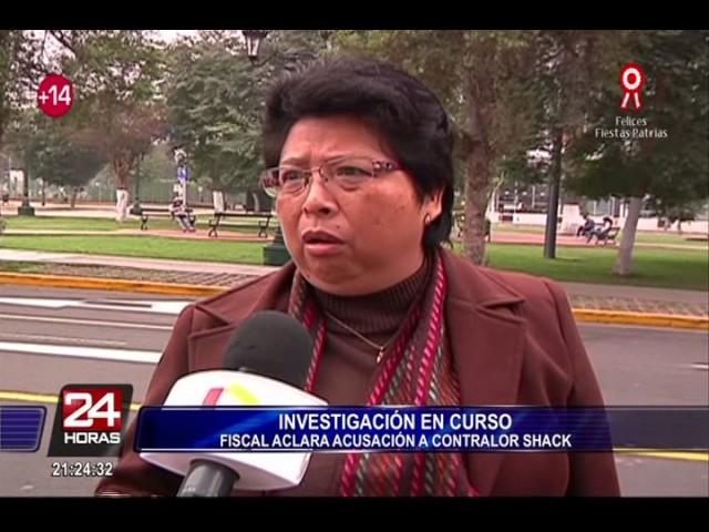 Fiscal Zoila Sueno explica denuncia contra contralor Nelson Shack