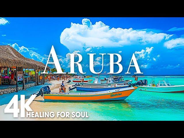 ARUBA NATURE in 4K UHD Drone Film + Relaxing Piano Music for Stress Relief, Sleep, Spa, Yoga, Cafe