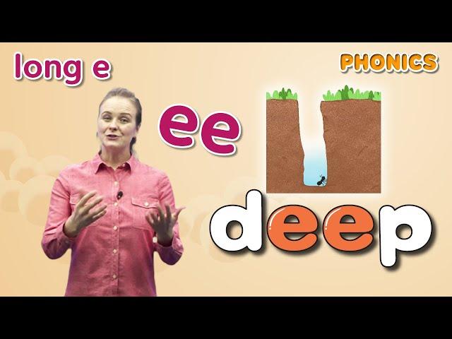 Long Vowels | Lesson 6 Long Vowel e (ee) | 4 Step Phonics