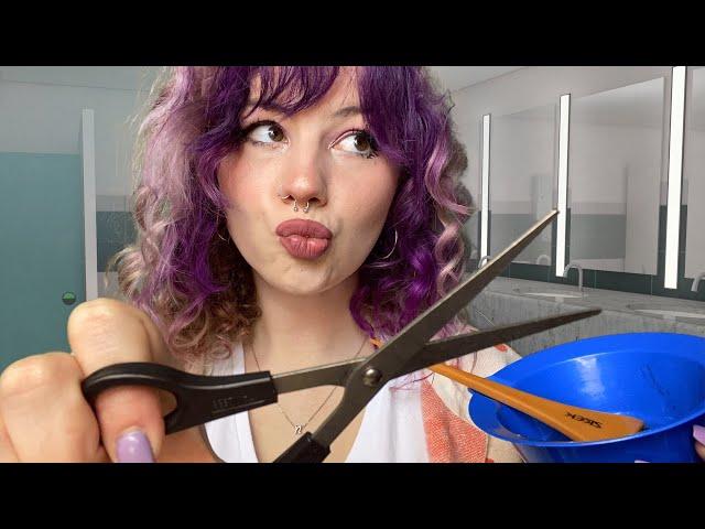 Asmr E-Girl Does Your Hair In The School Bathroom Roleplay ️ (part 2)