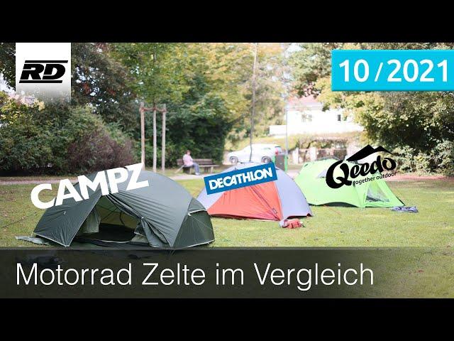 Offroad Motorrad Zelte / CAMPZ Lacanau Ultralight / Decathlon Forclaz Trek500 / Quick Oak3 #10/2021