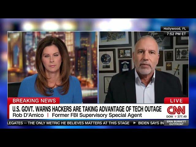 CrowdStrike Outage Crisis and Failure with CNN's Erin Burnett and Rob D'Amico SentryOps Technologies