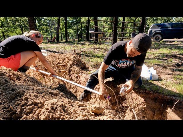 Trenching Water Lines On The Homestead! It’s Not What We Expected