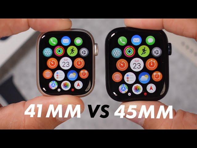 Apple Watch Series 9 Größenvergleich 45mm vs 41mm!