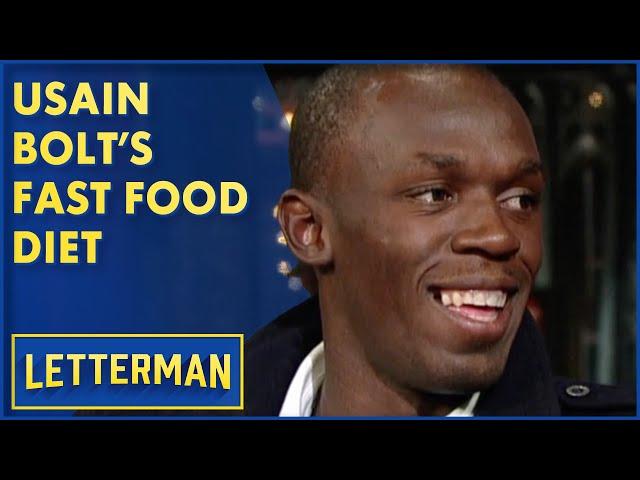 Usain Bolt Loves Chicken McNuggets | Letterman