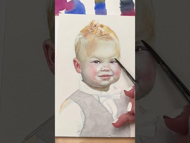 Painting a Mischievious Grin in Watercolor | Portrait Process #watercolorportrait #art