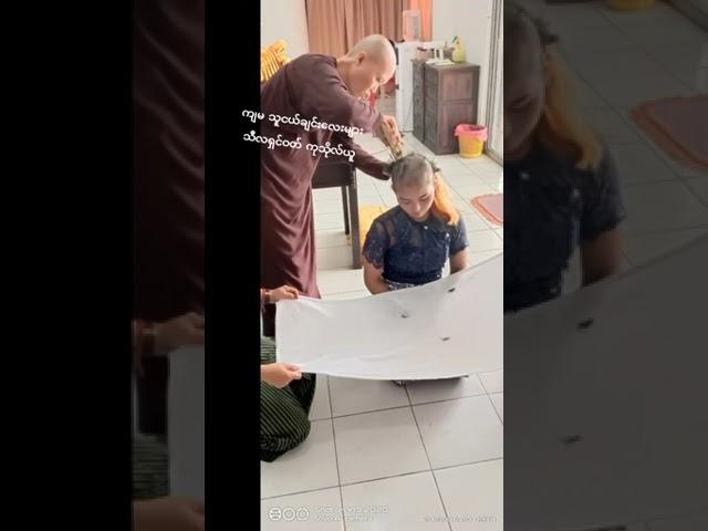 Myanmar nun shaving head 168
