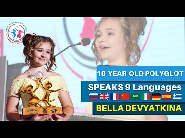 10-Year-Old Bella Devyatkina Speaks 9 Languages ️ & Stuns the World Global Child Prodigy Awards 