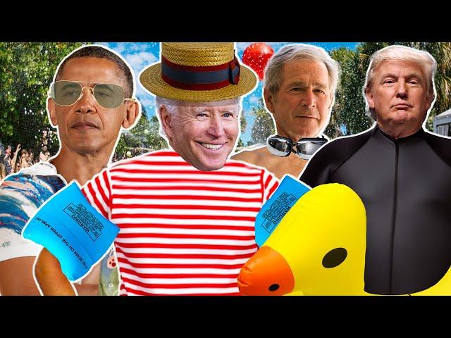 Biden & The Gang: Pool Day (AI Presidents Meme)