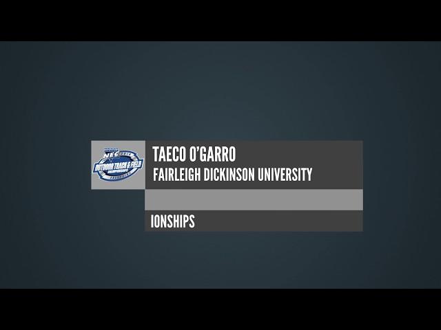 2019 Men's Triple Jump Champion Taeco O'Garro (FDU)