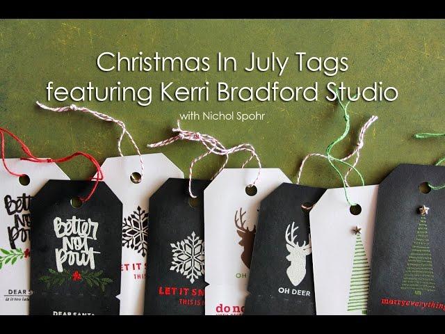 Kerri Bradford Studio | Black & White Christmas Stamped Tags