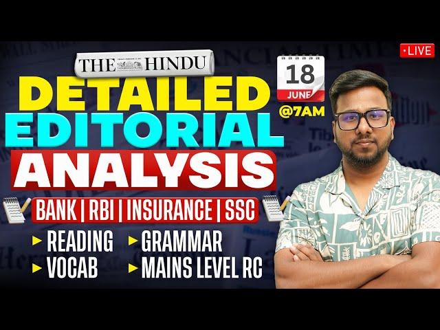 The Hindu Editorial Analysis | 18th JUNE, 2025 | Reading & Vocab | Parts of Speech by Varun Chitra