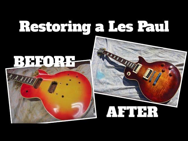 TRASHED Gibson Les Paul Guitar is Rebuilt! - Complete Time lapse Video