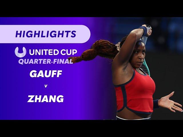 Coco Gauff (USA) v Zhang Shuai (CHN) - United Cup Highlights | Wide World of Sports