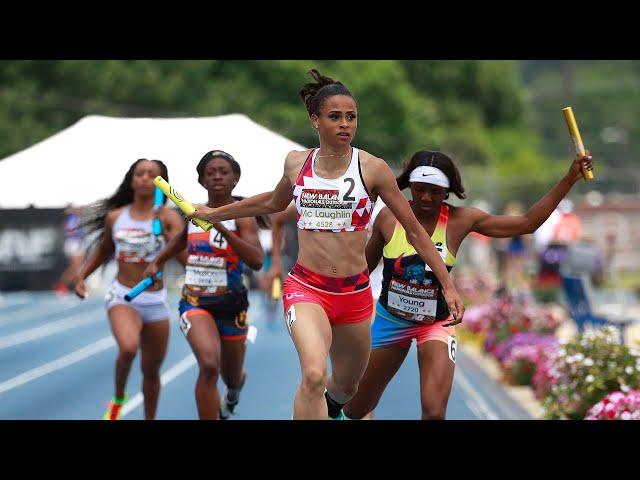 Sydney McLaughlin Splits 49.85 To Win Relay at 2017 New Balance Nationals