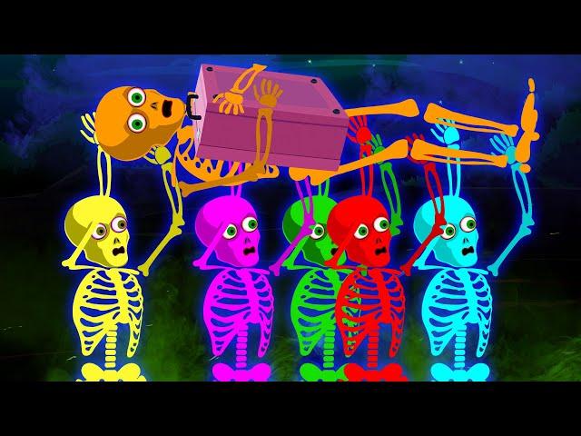 Five Skeletons: पांच कंकाल | Spooky Rhymes For Kids | Tum Tum Kids TV