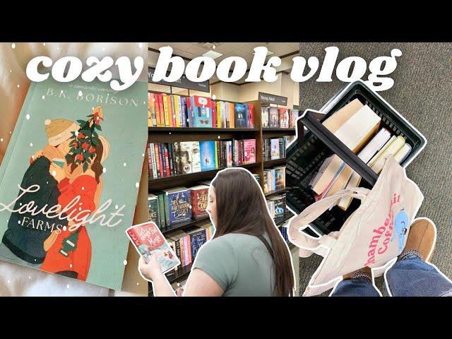 HOLIDAY BOOK SHOPPING ️cozy book shopping vlog, barnes and noble vlog, book haul