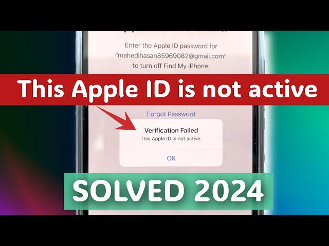 2024 Update - This Apple ID is not active [Reactive Now] 100% Worked