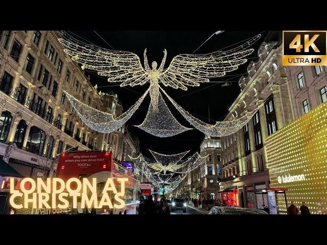  London Christmas Tour 2024  | Taking in the MAGIC of Regent Street at Christmas [4K]