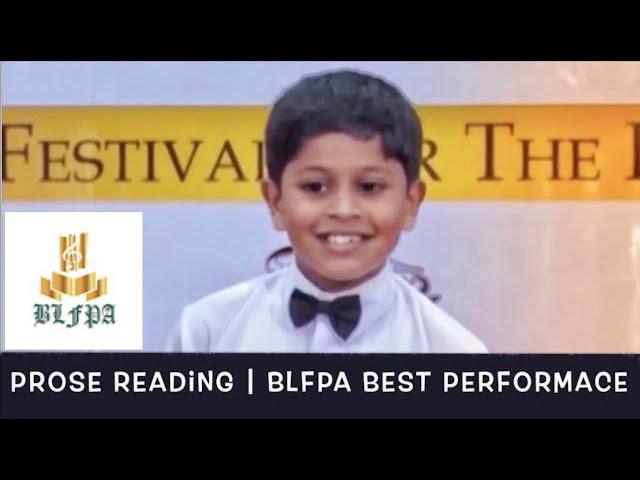 Prose Reading  Junior - Roald Dahl's George's Marvellous Medicine @BLFPA  Best Performance 2018