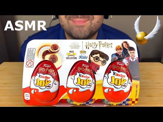 ASMR HARRY POTTER KINDER JOY CHOCOLATE MUKBANG (EATING SOUNDS) EATING SHOW