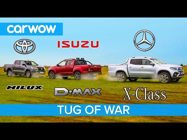 Mercedes X-Class vs Toyota Hilux vs Isuzu D-Max: Pickup TUG OF WAR!