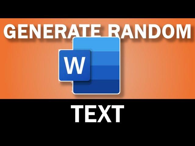 How to Automatically Generate Random Text in Word