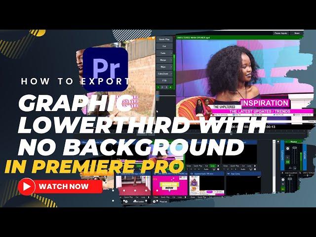 How to export a graphic lowerthird with no background in Premiere Pro