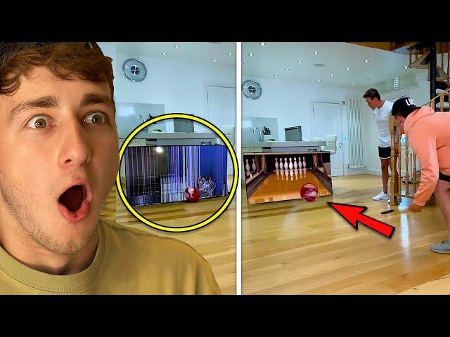 How To Roll A Bowling Ball Through A TV (tutorial)