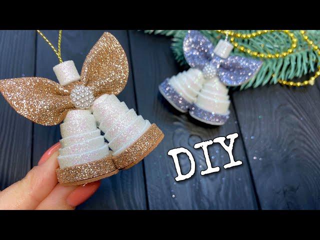 Новогодние ёлочные игрушки из фоамирана DIY Christmas ornaments