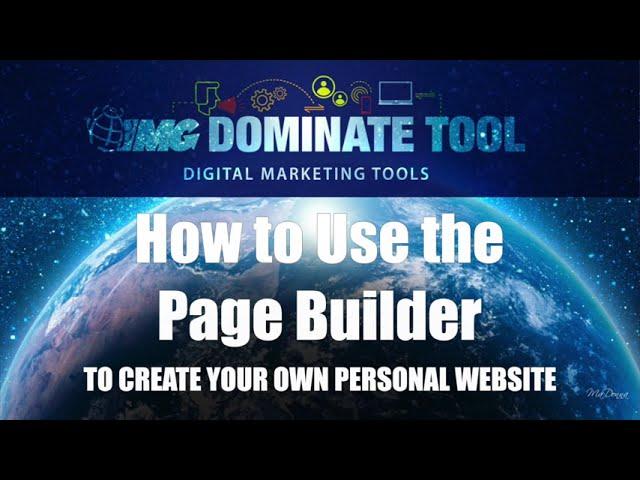 IMG Dominate Tool Training (BASIC TUTORIAL PAGE BUILDER)