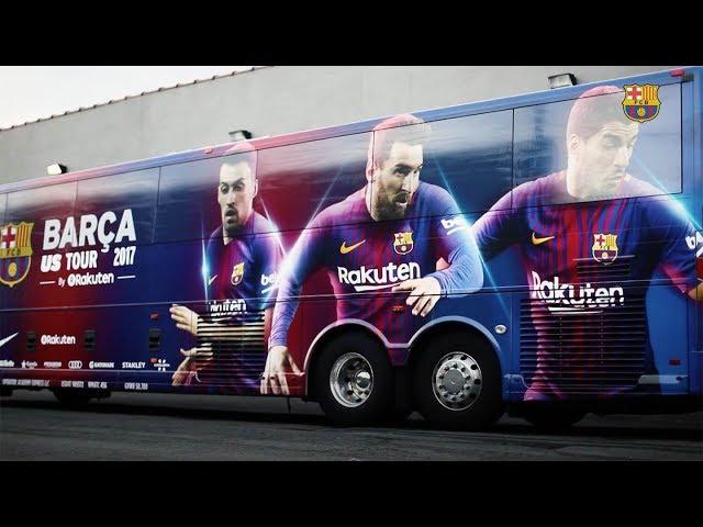 The Barça bus is getting ready for the U.S. Tour