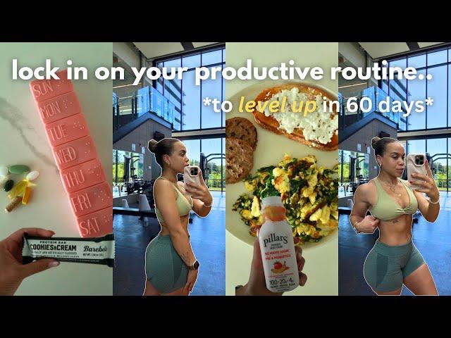 PRODUCTIVE GIRL WELLNESS ROUTINE: glute workout, supplements, high protein recipe, & motivation tips