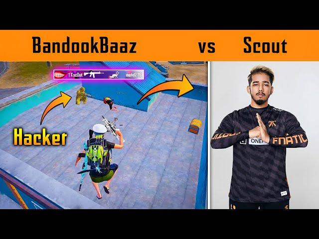  Scout vs BandookBaaz vs Hackers in same Lobby of Conqueror Rank pushing in BGMI @officialscoutop