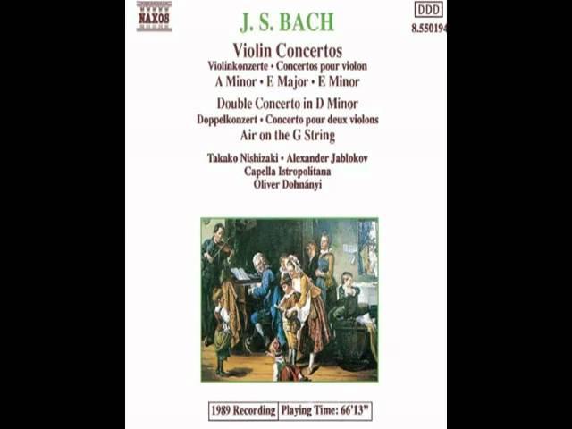 Johan Sebastian Bach: Allegro, Concerto For Violin And Strings In A Minor, BWV 1041