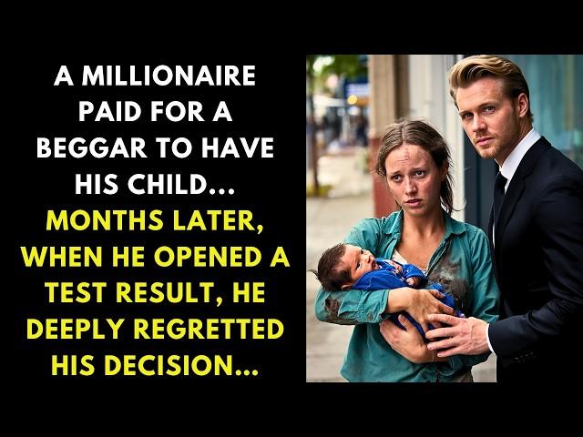 A MILLIONAIRE PAID FOR A BEGGAR TO HAVE HIS CHILD... MONTHS LATER, WHEN HE OPENED A TEST RESULT...