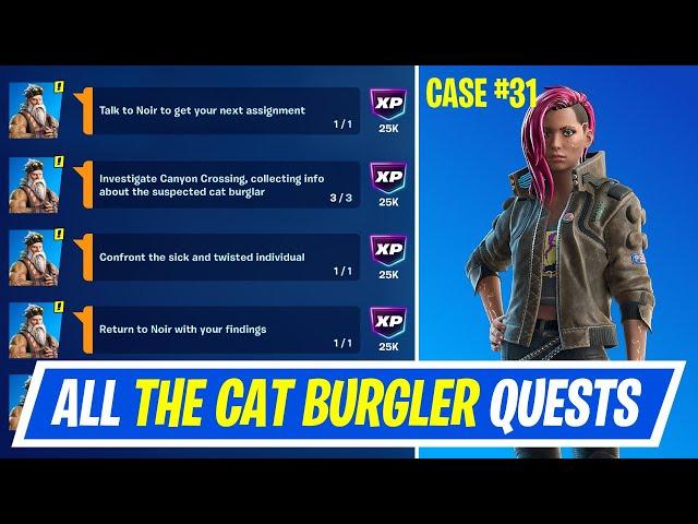 Fortnite Complete Wintervestigation Quests - How to EASILY Complete Case #31 The Cat Burgler Quests