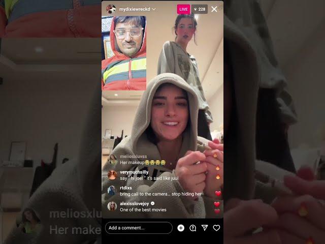 Dixie Damelio New Full IG LIVE  With Charli Damelio, Trevor Zegras & Landon Barker | 11th Dec 2023