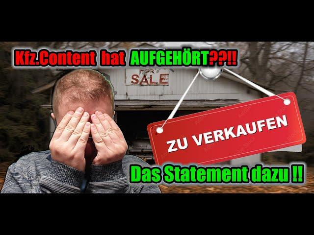 Hat Kfz.Content aufgehört??!! Das Statement und neue Updates!