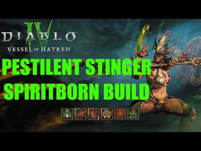 Diablo 4: Pestilent Stinger Spiritborn End Game Build!