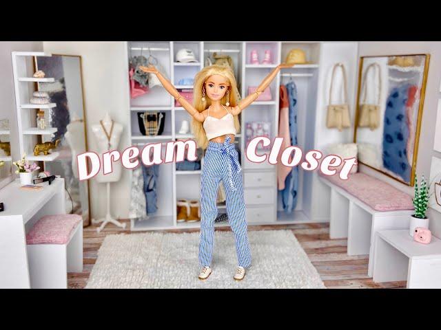 DIY Barbie Doll Walk-in Dream Closet & Vanity