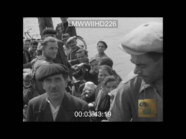 AUG 44 CONVOY MOVES TOWARD FRONT AT ALENCON AND SEES; BRITISH SOLDIERS, ARMING FRENCH  - LMWWIIHD226